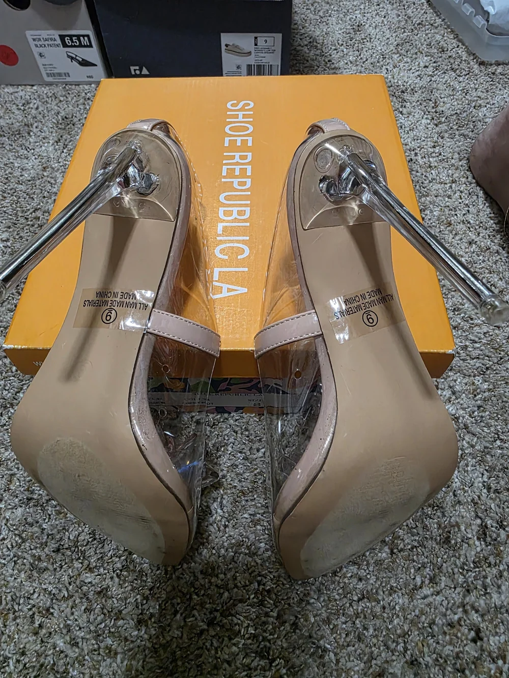 Fashion Nova Clear Pink Crystal-Embellished  Pumps